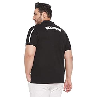 Bigbanana Plus Size Men's Regular Fit Polo Tshirt (Shawn,Black,2XL ...