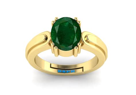 Pranjal Gems and Green Beryl Panna Panchdhatu Ring for : Amazon.in: Fashion