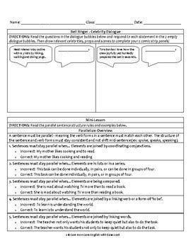 Image result for Parallel Sentence Structure Poster