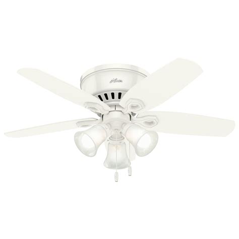 Buy Hunter Fan Company, 51090, 42 inch Builder Snow White Low Profile ...