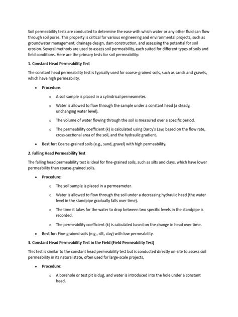 Image result for Field Permeability Test