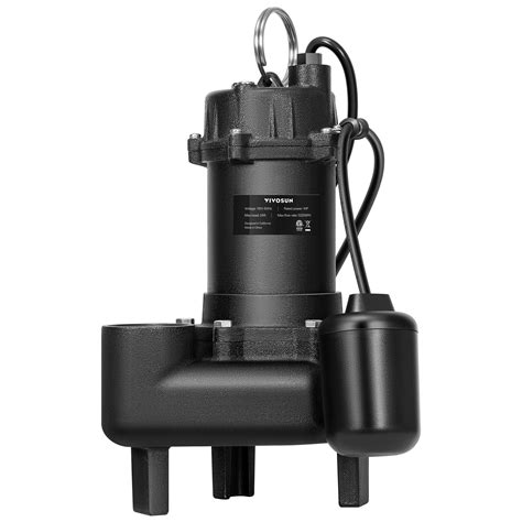 VIVOSUN 1 HP Submersible Sewage/Effluent Pump, 5220 GPH, Cast Iron Sump ...