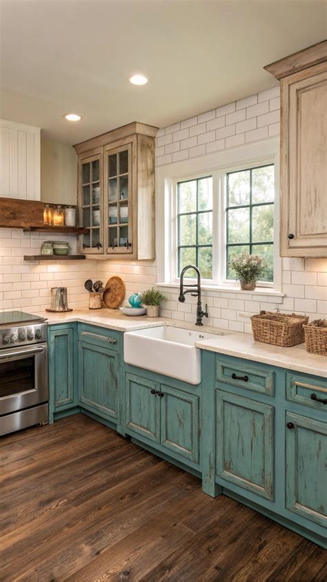 21 Gorgeous Teal Kitchen Cabinet Ideas