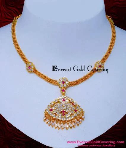 Buy South Indian Jewellery Traditional Gold Design Impon Stone Attigai ...