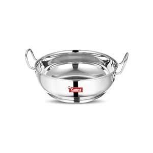 Buy Camro Kadhai Induction Bottom (14 NO, 4 litres) Stainless Steel ...