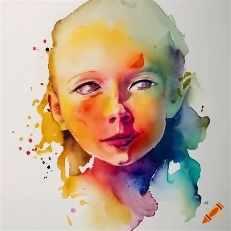 Abstract watercolor painting on Craiyon