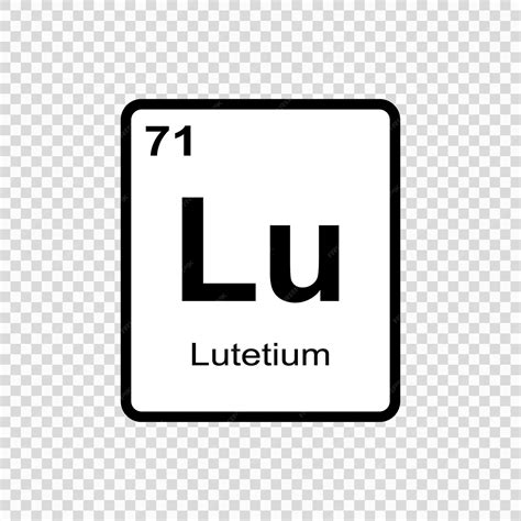 Chemical element lutetium vector illustration | Premium Vector