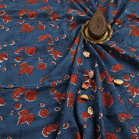 The Indian Ethnic Co's Dabu Hand Block Printed Cotton Fabric – THE ...