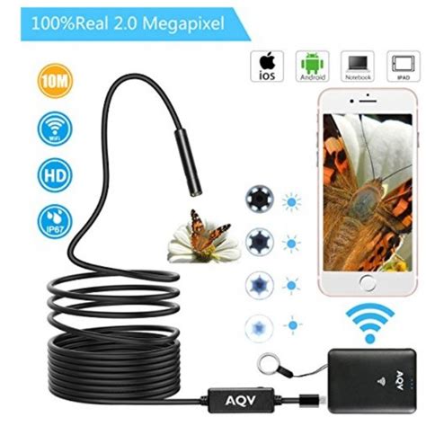 Wireless Endoscope, Ip67 Waterproof Wifi Borescope Inspection 2.0 ...