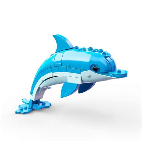 Premium Photo | Playful Lego Dolphin 3d Puzzle With Enhanced Design