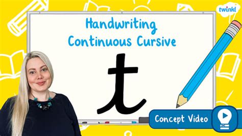The Letter 't' | Continuous Cursive Handwriting Concept Video