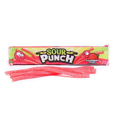 Sour Punch Strawberry Sour Straws 2oz Tray - Pack of 24 | Delicious ...