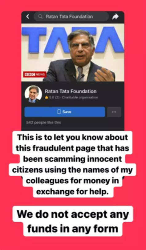 Ratan Tata To Take Strict Action Against Imposter Scamming People With ...