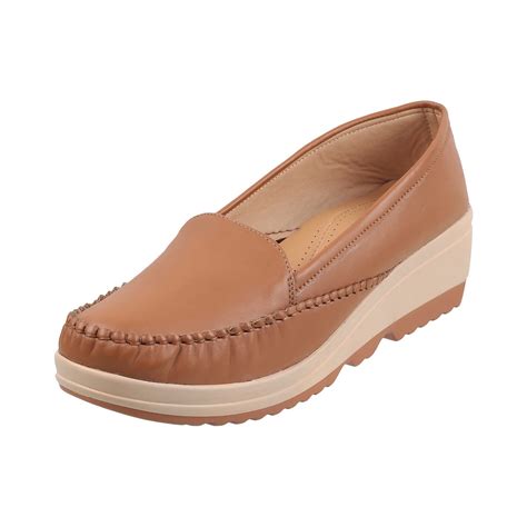 Buy Metro Women Tan Synthetic Leather Loafer UK/7 EU/40 (31-79) at ...