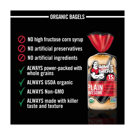 Buy Dave's Killer Bread Plain Awesome Bagels, 5 ct from Dollar General ...