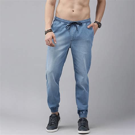 Men Blue Stretchable Jogger Jeans