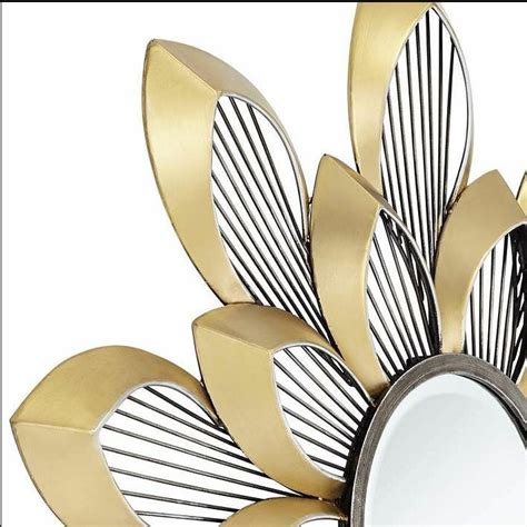 Jazzy Floral Gold And Black Wall Mirror