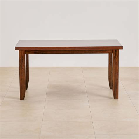 Buy (Refurbished) New Chunky Solid Wood 6-Seater Dining Table - Brown ...