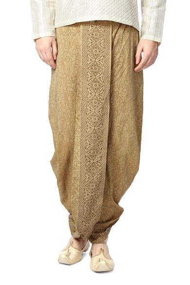 Buy Men Khaki Print Ethnic Dhoti Online - 32381 | Peter England