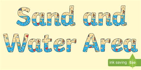 Sand and Water Display Lettering - Twinkl - EYFS - Twinkl