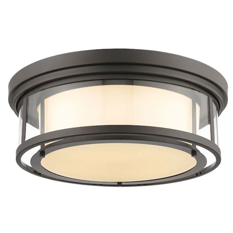 Z-Lite Luna 1-Light Bronze Flush Mount Light at Lowes.com