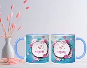 Buy NH10 DESIGNS I Love You Chachu Chachi Printed Couple Coffee Mug for ...