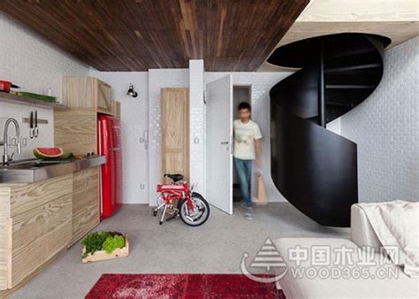 36平米LOFT空间，复古与时尚的一居室小户型装修效果图-中国木业网