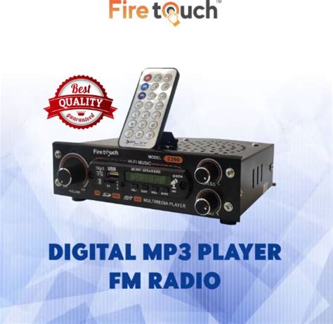 Fire Touch AC/DC FM Radio Multimedia Speaker with Bluetooth, USB, SD ...