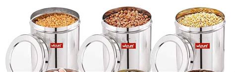 MILTLIFE® Stainless Steel Multipurpose See Through Lid Containers ...