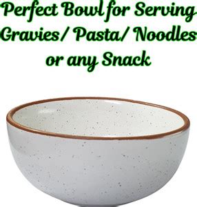 Brills Ceramic Offwhite Serving Bowl for Gravies, pasta etc (Microwave ...