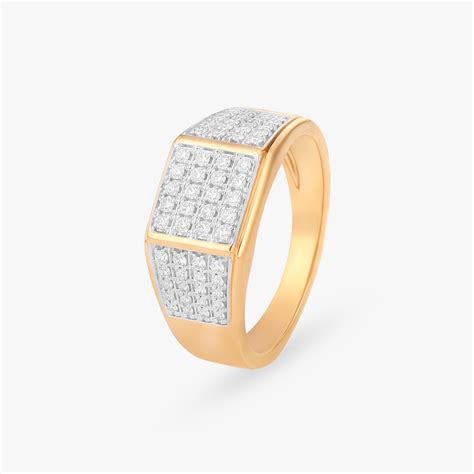 Architectural Matrix Diamond Finger Ring