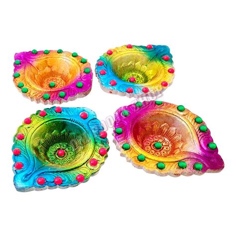 Buy Rangoli Mitti Diya Set for Diwali festival