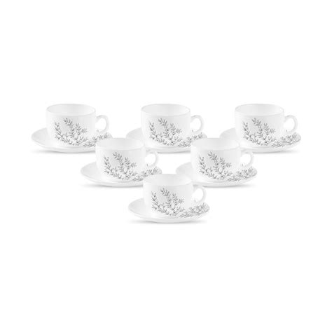 La Opala Diva, Pearl Collection Opal Glass Crockery | Cup & Saucer, Set ...