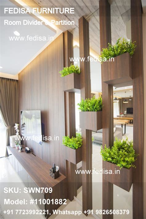 Murando Room Divider Wooden Partition Walls For Living Room Retractable ...