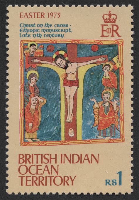 SCG525 - British Indian Ocean Territory 1973 Easter Religious Art Stam ...