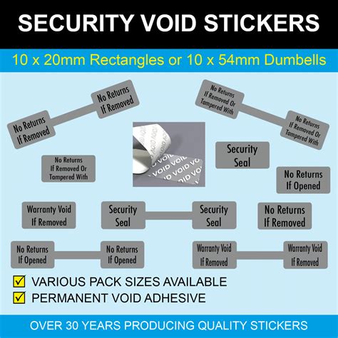 Tamper Evident Security Labels, Tamper Proof Stickers, 40% OFF