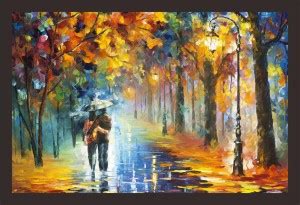 Mad Masters Lovely couple Landscape oil painting 1 Piece wooden framed ...