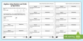 Letters as Numbers Word Questions Algebra Level 3 Worksheet