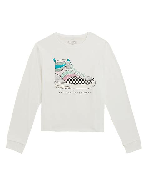 Buy Pure Cotton Sequin Top (6-16 Yrs) at Marks & Spencer