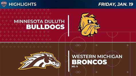 Minnesota Duluth Bulldogs vs. Western Michigan Broncos, AMSOIL Arena At ...