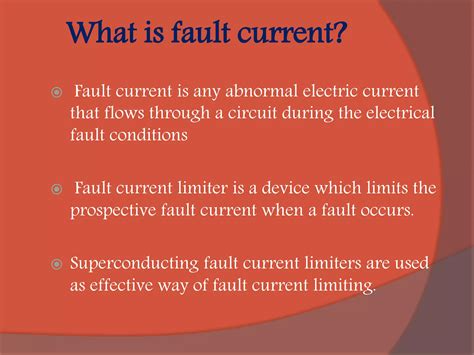 SUPERCONDUCTOR FAULT CURRENT LIMITER | PPTX