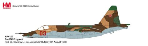 Su-25K Frogfoot Red 03, flown by Lt. Col. Alexander Rutskoy, 4th August ...