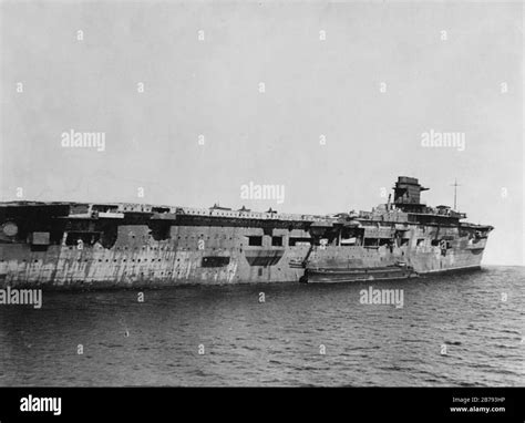 German aircraft carrier Graf Zeppelin at Swinemünde on 5 April 1947 ...