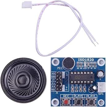 ISD1820 Voice Recording Playback Module Sound Recorder Board 10 Seconds ...