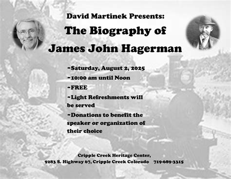 David Martinek Presents: The Biography of James John Hagerman, 9283 S ...