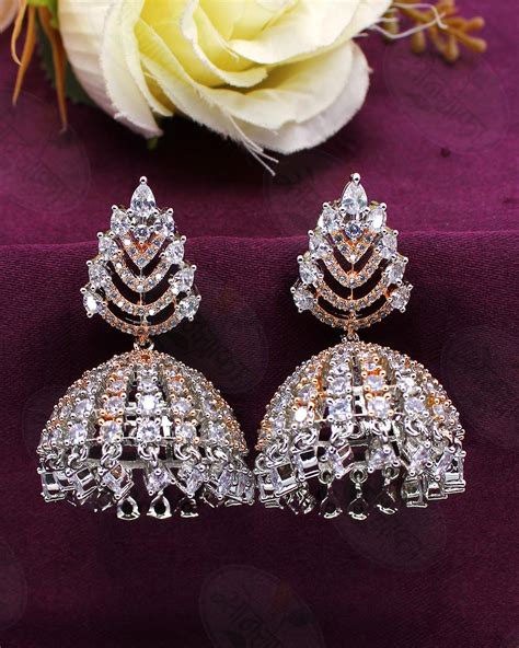 STYLISED GLAMOUR DIAMOND JHUMKA – Sonchafa