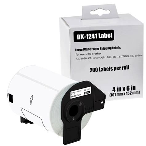 Buy 2 Rolls 4X6 in Large Shipping Labels DK-1241 Fits Brother QL ...