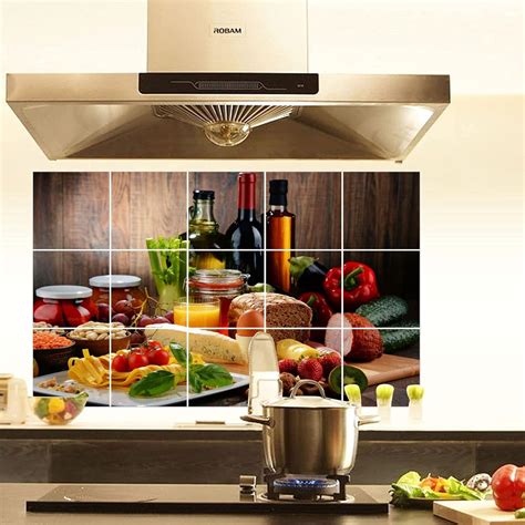 Sticker Yard Kitchen Tiles Sticker Oil Waterproof Self Adhesive ...