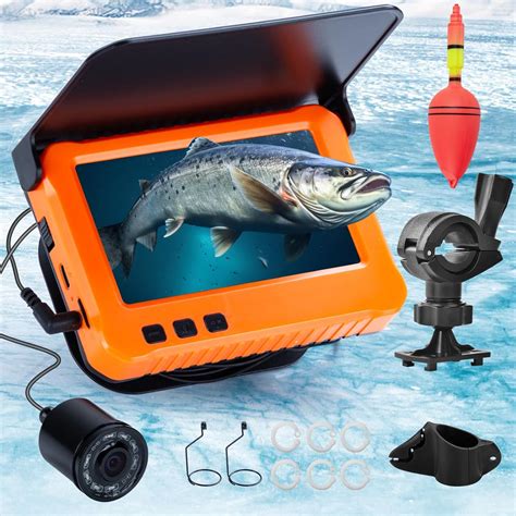 Amazon.com : 4.3 inch Fish Finder Underwater Fishing Camera, Infrared Night Vision, Wide Angle ... - depth of night