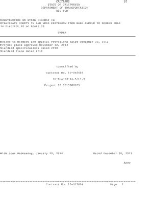 Fillable Online dot ca caltrans 10 state of california department of ...